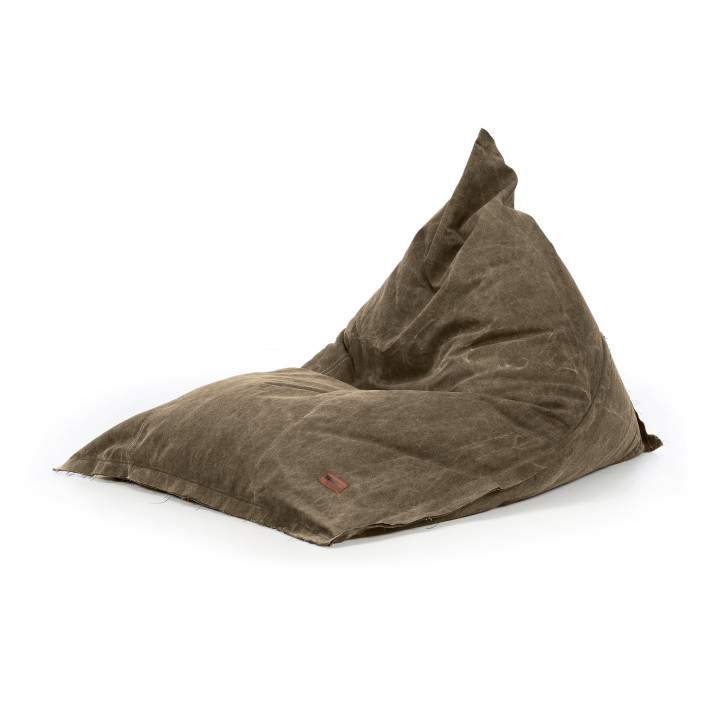 pufa worek brązowa bawełna pufa leżak jeans loft design pufa do siedzenia pufy sako styl skandynawski jabba grand