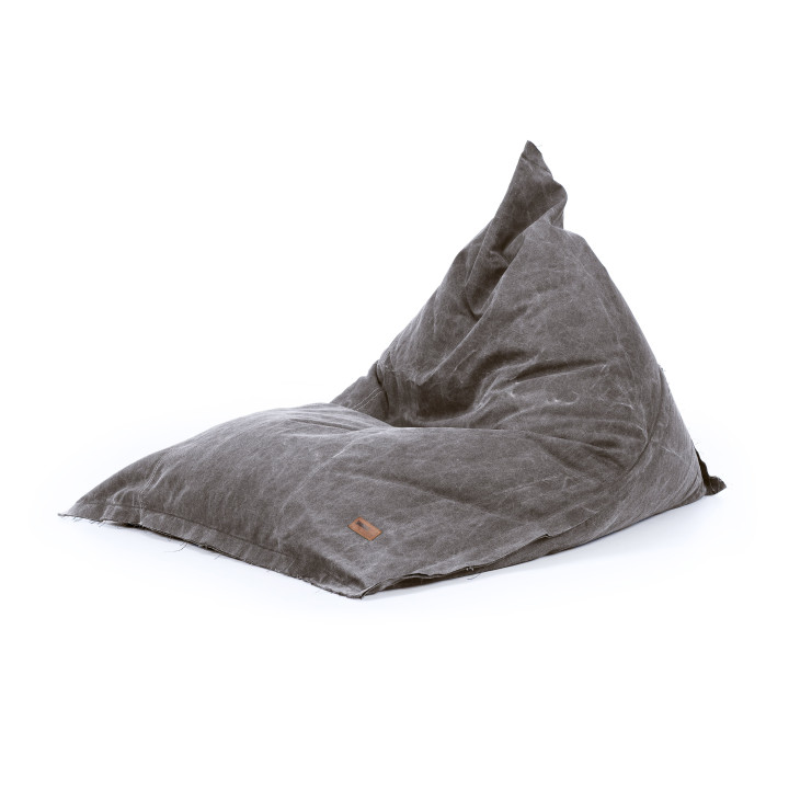 pufa worek ciemna szara bawełna pufa leżak jeans loft design pufa do siedzenia pufy sako styl skandynawski jabba grand