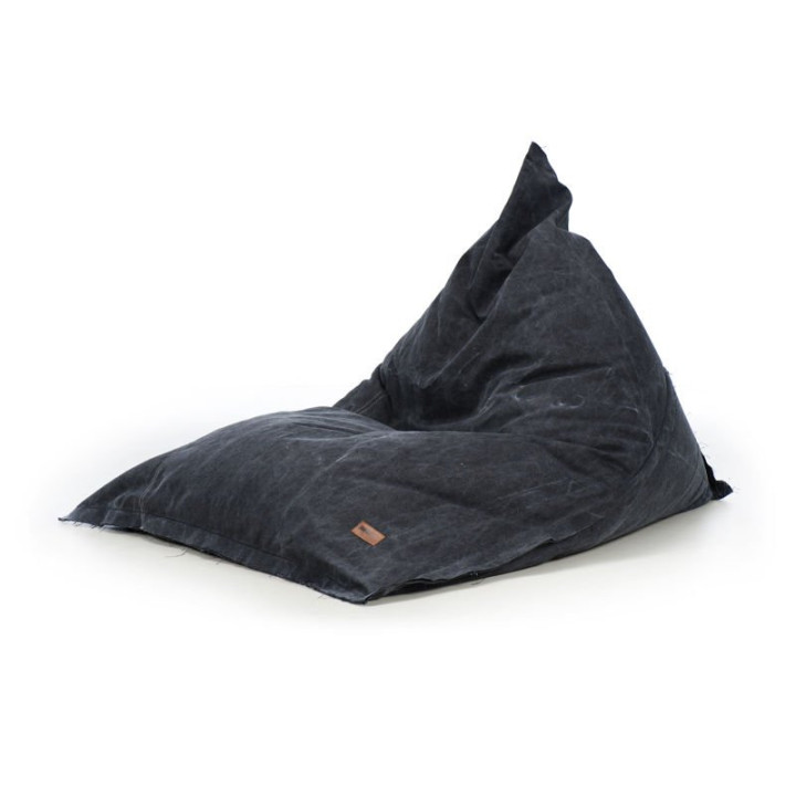 pufa worek czarna sprana bawełna pufa leżak jeans loft design pufa do siedzenia pufy sako styl skandynawski jabba grand