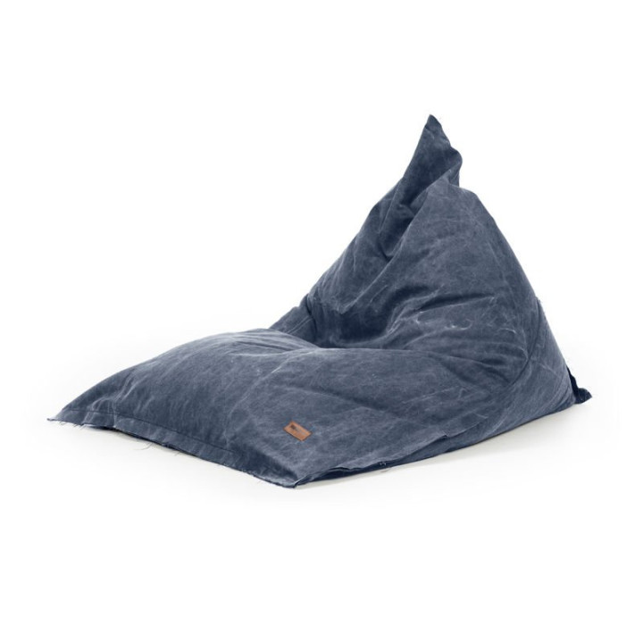 pufa worek niebieska bawełna pufa leżak jeans loft design pufa do siedzenia pufy sako styl skandynawski jabba grand