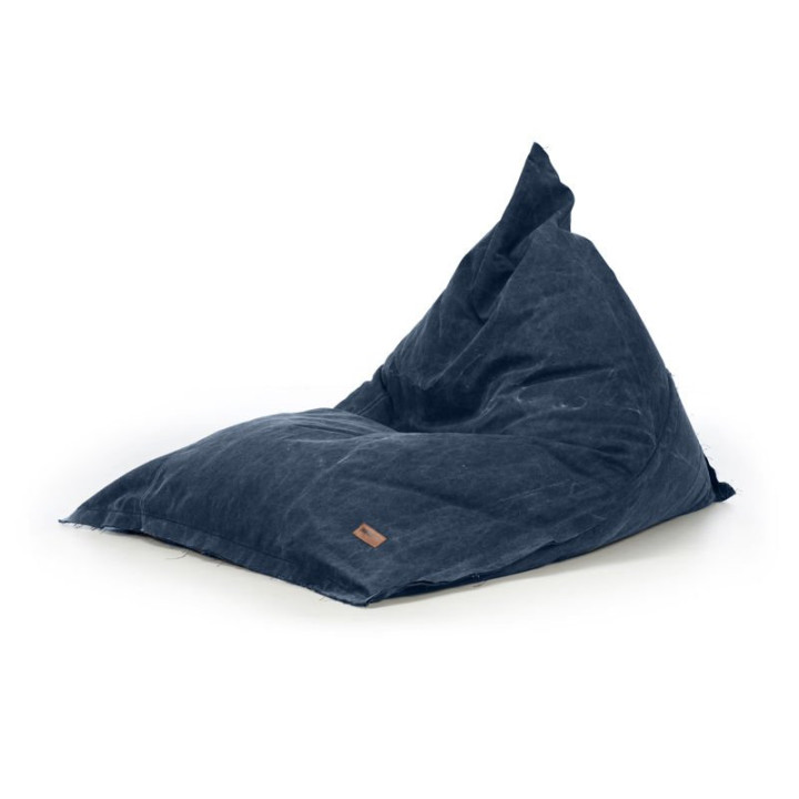 pufa worek granatowa niebieska bawełna pufa leżak jeans loft design pufa do siedzenia pufy sako styl skandynawski jabba grand