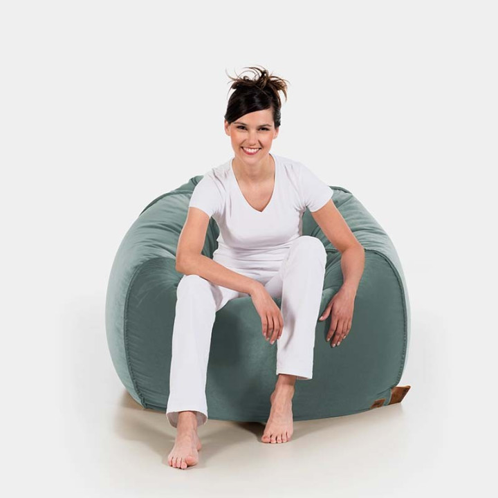pufa worek złota welur velvet fotel pufa do siedzenia pufy sako jabba baloon 