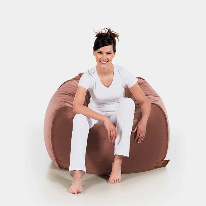 pufa worek złota welur velvet fotel pufa do siedzenia pufy sako jabba baloon 