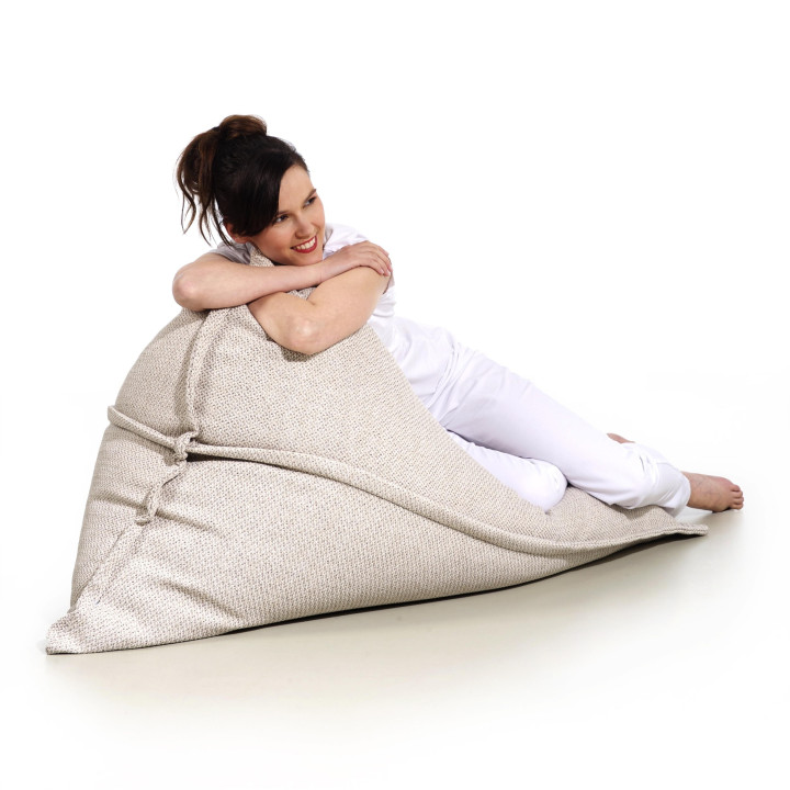 pufa worek beżowa szara loft design leżak pufa do siedzenia pufy sako styl skandynawski Jabba lofty