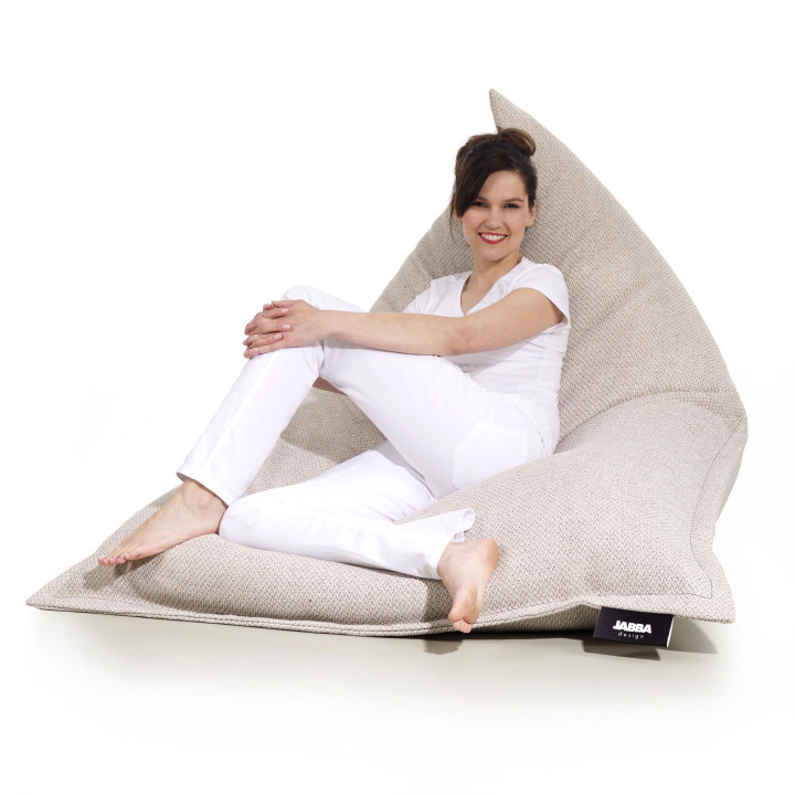 pufa worek beżowa szara loft design leżak pufa do siedzenia pufy sako styl skandynawski jabba grand