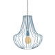 Lampa wisząca druciana Salon jasnoniebieska Loft - Jabba Design