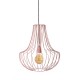 Lampa wisząca druciana Salon różowa Loft - Jabba Design